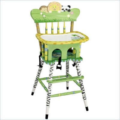 Baby High Chairs on Teamson Kids Sunny Safari Hand Painted Wood Baby High Chair   W 8366a