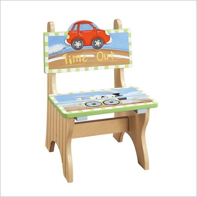 Teamson Kids Transportation Hand Painted Time Out Chair