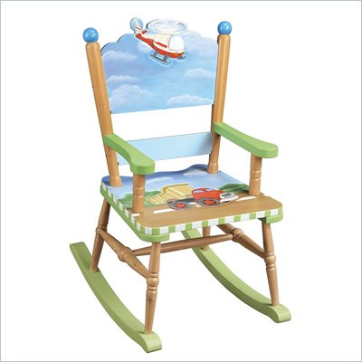 Teamson Kids Transportation Hand Painted Rocking Chair