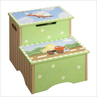 Teamson Kids Transportation Hand Painted Step Stool