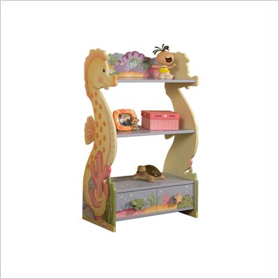 Teamson Kids Under the Sea Hand Painted Kids Wood Book Shelf