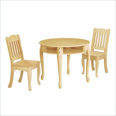 Teamson Kids Windsor Round Table and Chairs Set in Natural