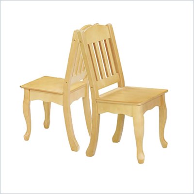 Teamson Kids Children's Windsor Chairs Set of 2  in Natural