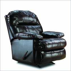 #1 Upholstery+Foam Site Simmons Upholstery Dreamhide Recliner Chair in Wine