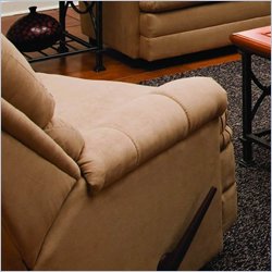 Simmons Upholstery Flat Suede Recliner in Buff