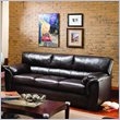 Simmons Upholstery London Bonded Leather Sofa in Walnut