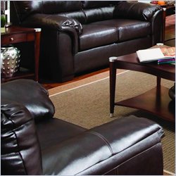 Simmons Upholstery London Bonded Leather Chair in Walnut