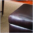 Simmons Upholstery London Rectangular Bonded Leather Ottoman in Walnut