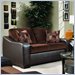 Simmons Upholstery London Loveseat in Walnut
