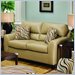 Simmons Upholstery Paris Leather Loveseat in Taupe