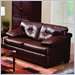 Simmons Upholstery Paris Leather Loveseat in Walnut