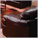 Simmons Upholstery Paris Leather Wide Chair in Walnut