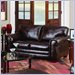 Simmons Upholstery Savannah Leather Loveseat in Tobacco
