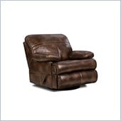 Simmons Upholstery Swivel Rocker Recliner Chair in Nubuck Bonded Leather