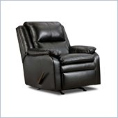 Simmons Upholstery Rocker Recliner Chair in Soho Bonded Leather Match Onyx