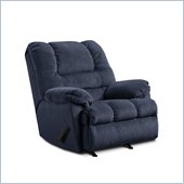 Simmons Upholstery Rocker Recliner Chair in Zig Zag Blue