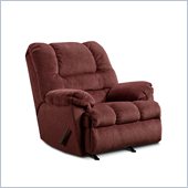Simmons Upolstery Rocker Recliner Chair in Zig Zag Wine