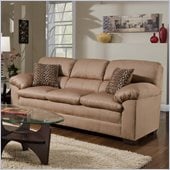 Simmons Upholstery Sofa in Velocity Latte / Nico Earth