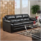 Simmons Upholstery Sofa in Soho Bonded Leather Match Onyx