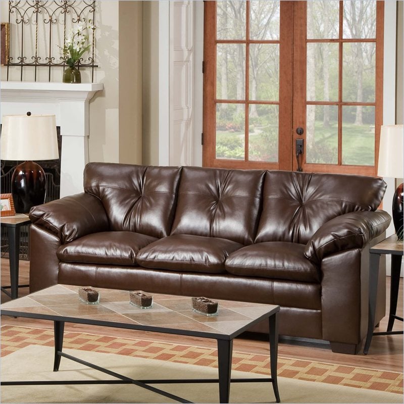 Simmons Upholstery Sofa in Sebring Coffeebean