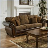 Simmons Upholstery Sofa in Zephyr Vintage/Aspen Tobacco/Avanti Tobacco Amori Mink