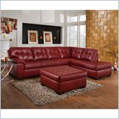 Simmons Upholstery Complete 2 piece sectional in Soho Bonded Leather 