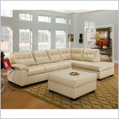 Simmons Upholstery Complete 2 piece sectional in Soho Natural Bonded Leather