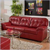 Simmons Upholstery Sofa in Soho Cardinal Bonded Leather 
