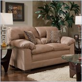 Simmons Upholstery Loveseat in Velocity Latte / Nico Earth