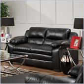 Simmons Upholstery Loveseat in Soho Bonded Leather Match Onyx
