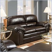 Simmons Upholstery Loveseat in Riverside Bonded leather - Vintage