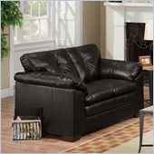 Simmons Upholstery Loveseat in Sebring Black