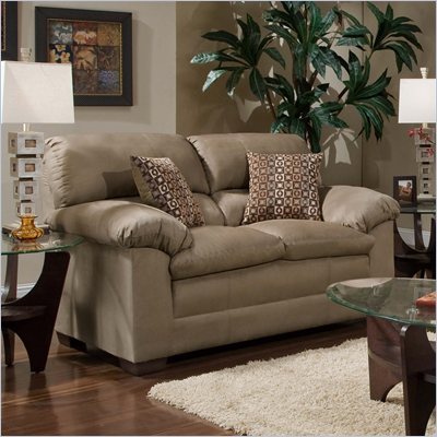 Simmons Upholstery Loveseat in Velocity Mineral / Nico Earth