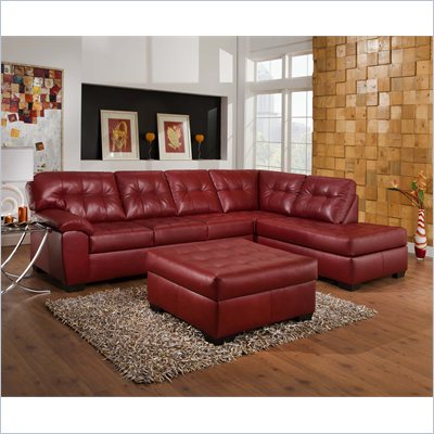 Simmons Upholstery Complete 2 piece sectional in Soho Bonded Leather 