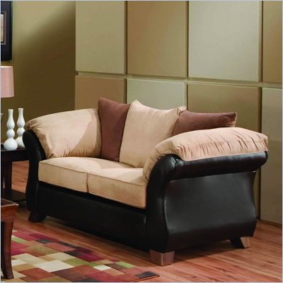 Simmons Upholstery Amarillo Loveseat in Espresso