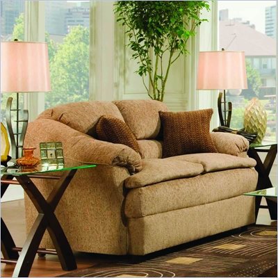 Simmons Upholstery Dream Loveseat in Woodsmoke
