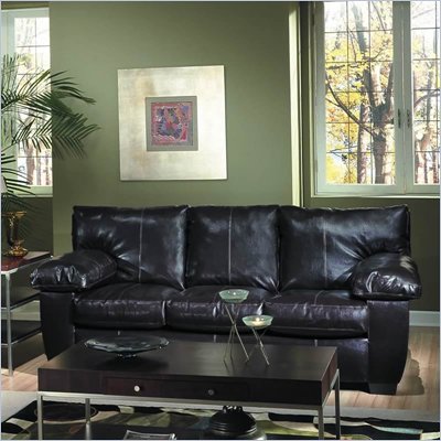 Simmons Upholstery Dreamhide Sofa in Wine
