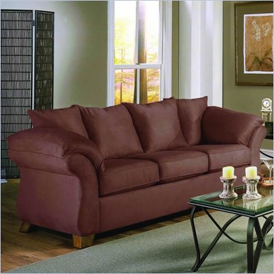 Simmons Upholstery Flat Suede Sofa  