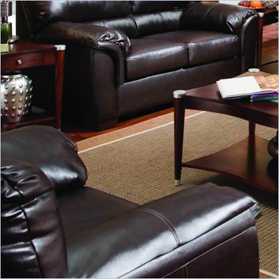 Simmons Upholstery London Bonded Leather Chair in Walnut