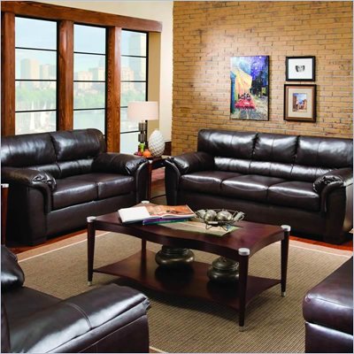 Simmons Upholstery London 4 Piece Sofa Set in Walnut