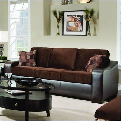 Simmons Upholstery Moonriver Sofa in Walnut