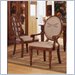 Tommy Bahama Home Dragonfly Oval Back Arm Chair in Medium Antiqued Brown