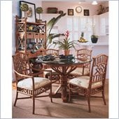 Tommy Bahama Home Marsh Harbour Dining Table with 48'' Glass Table Top