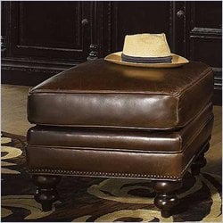 Tommy Bahama Home Kingstown Warmick Leather Ottoman
