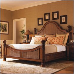 Tommy Bahama Home Island Estate Round Hill Panel Bed in Plantation