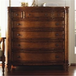 Tommy Bahama Home Island Estate Silver Sea 7 Drawer Chest in Plantation Finish