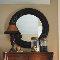 Tommy Bahama Home Island Estate Round Copper Dune Mirror in Noche