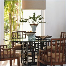 Tommy Bahama Home Ocean Club South Sea Round Glass Top