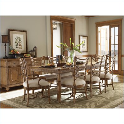 Tommy Bahama Home Beach House Boca Grande Dining Table in Golden Umber
