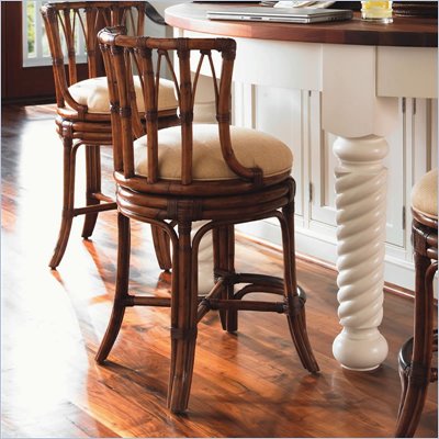 Tommy Bahama Home Island Estate South Beach Swivel Counter Stool in Plantation